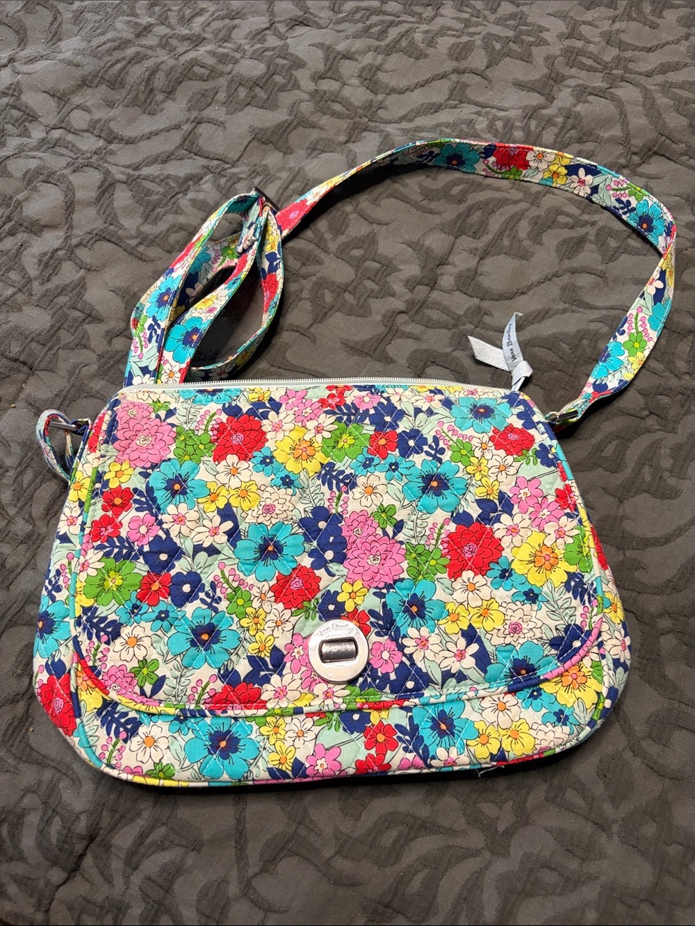 Vera Bradley Multicolor Floral Crossbody - Pink, Blue, Yellow, Red, Green
